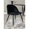 Venture Home Chaises &agrave; manger lot de 2 Velvet velours noir/laiton