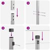 vidaXL Poteau de cl&ocirc;ture. 13 pcs Argent&eacute; Acier