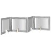 vidaXL Porte de chien pliable avec supports 4 pcs Sonoma gris 401 cm