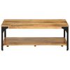 vidaXL Table basse 2 niveaux 100x55x38cm bois manguier massif et acier