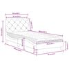 vidaXL Lit avec matelas bleu 90x200 cm velours