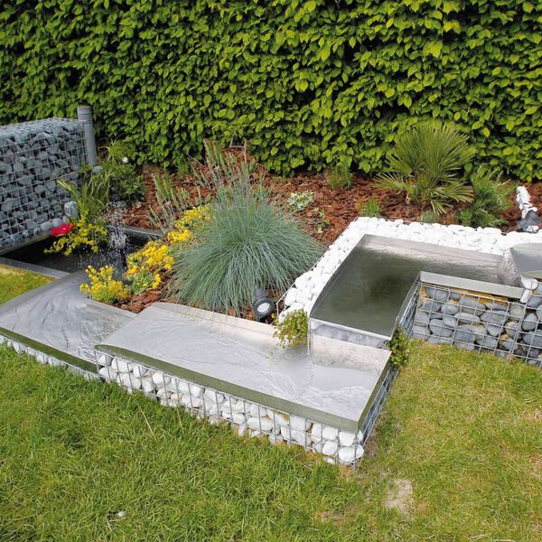 Ubbink Cascade lame Acier inoxydable Wolga &Eacute;l&eacute;ment de coin droit