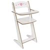 Doll fun Chaise de poup&eacute;e Blanc et rose 53 cm