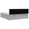 VidaXL Cadre de lit ottoman et matelas gris clair 200x200cm tissu