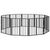 vidaXL Porte pour chien 10 pcs Noir 60 x 60 cm Acier galvanis&eacute;