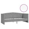 vidaXL Lit avec matelas et USB Gris clair Velours 90x200 cm