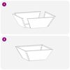 vidaXL Cache-pot de jardin Argent 40 x 40 x 15 cm Acier inoxydable