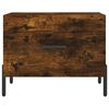 vidaXL Table basse Ch&ecirc;ne fum&eacute; 50x50x40 cm Bois d'ing&eacute;nierie