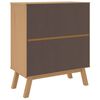 vidaXL Armoire &agrave; tiroirs OLDEN blanc et marron bois de pin solide