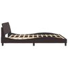 vidaXL Cadre de lit Dover marron fonc&eacute; 180x200 cm tissu