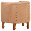 vidaXL Chaise cabriolet marron cuir v&eacute;ritable bois de manguier massif