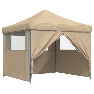 vidaXL Tente de r&eacute;ception pliable escamotable avec 4 parois lat&eacute;rales