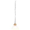 vidaXL Lampe suspendue industrielle Blanc Rond 32 cm E27 Manguier