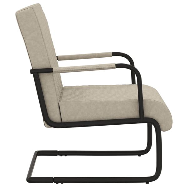 vidaXL Chaise cantilever Gris clair Similicuir