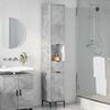 vidaXL Cabinet de salle de bain Gris b&eacute;ton 31,5 x 33 x 190 cm
