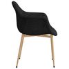 vidaXL Chaises &agrave; manger lot de 4 noir tissu
