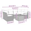 vidaXL Ensemble de canap&eacute; de jardin 7 pcs Gris