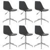 vidaXL Chaises pivotantes &agrave; manger lot de 6 gris clair PP