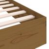 vidaXL Cadre de lit sans matelas marron miel bois massif 135x190 cm