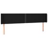 vidaXL T&ecirc;te de lit avec oreilles Noir 183x16x78/88 cm Tissu