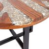 vidaXL Table basse Teck Résine 60 cm