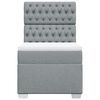 vidaXL Sommier &agrave; lattes de lit avec matelas gris clair 80x200 cm tissu