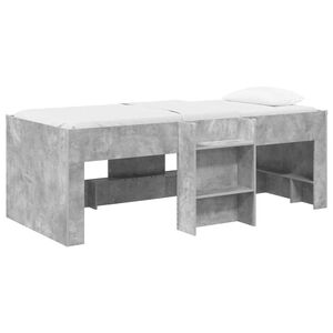 vidaXL Cadre de Lit &Eacute;lev&eacute; pour Enfants Gris b&eacute;ton 75 x 190 cm