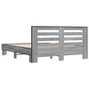 vidaXL Cadre de lit sans matelas sonoma gris 150x200 cm