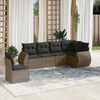 vidaXL Salon de jardin 6 pcs avec coussins gris r&eacute;sine tress&eacute;e