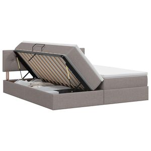 vidaXL Lit de Rangement 2 pi&egrave;ces Taupe Cuir synth&eacute;tique