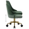 vidaXL Chaises pivotantes &agrave; manger lot de 2 vert fonc&eacute; velours