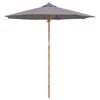 vidaXL Parasol de jardin Gris fonc&eacute; &Oslash; 240 x 260 cm Bambou