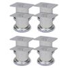 vidaXL Pieds ronds de canap&eacute; 8 pcs Chrome 60 mm