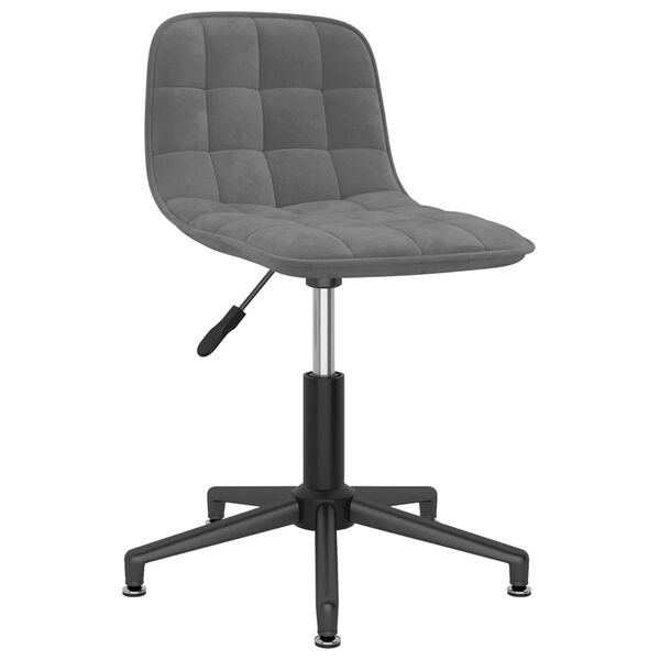 vidaXL Chaises pivotantes &agrave; manger lot de 2 gris fonc&eacute; velours