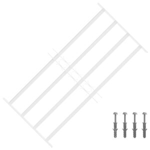 vidaXL Grille de s&eacute;curit&eacute; pour fen&ecirc;tres avec 4 barres crois&eacute;es