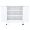 vidaXL Coffre de rangement industriel Blanc 90x40x100 cm Acier