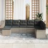 vidaXL Ensemble de canap&eacute; de jardin 8 pcs Gris clair Poly rotin