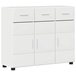 vidaXL Buffet FLORIN 88,5 x 30,5 x 73 cm Blanc brillant