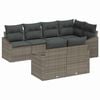 vidaXL Ensemble de canap&eacute; de jardin 7 pc Gris polyrotin
