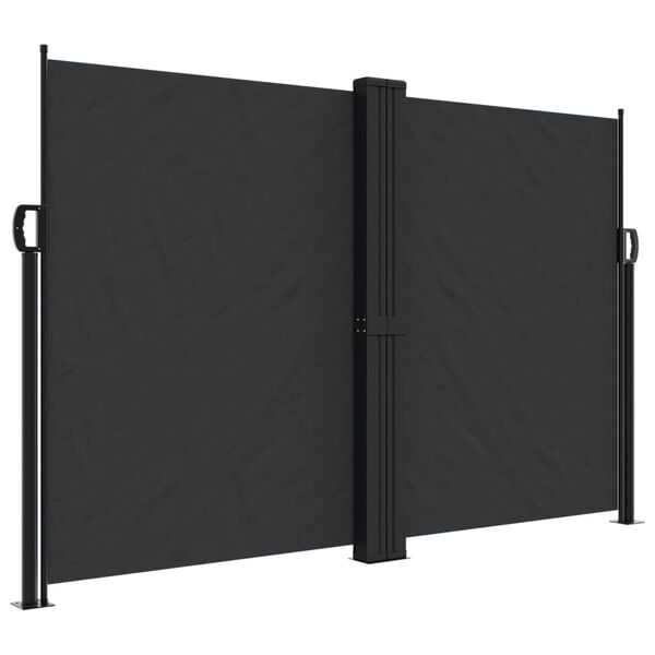 vidaXL Auvent lat&eacute;ral r&eacute;tractable noir 160x1200 cm