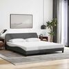 vidaXL Cadre de lit Dover gris fonc&eacute; 180x200 cm tissu
