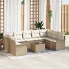 vidaXL Ensemble de canap&eacute; de jardin 10 pcs Marron polyrotin