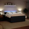 vidaXL Sommier &agrave; lattes de lit et matelas Noir 200x200 cm Velours