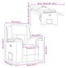 vidaXL Fauteuil inclinable Taupe Tissu