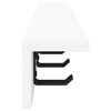 vidaXL Porte-manteau mural Blanc 60 x 10,5 x 10,5 cm Bois d'ing&eacute;nierie