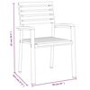 vidaXL Ensemble &agrave; manger de jardin 7 pcs bois d'acacia solide et m&eacute;tal