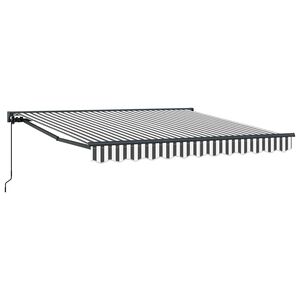 vidaXL Auvent R&eacute;tractable Anthracite et blanc 300 x 250 cm