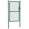 vidaXL Portail de cl&ocirc;ture en acier 100x150 cm vert