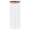 vidaXL Pots de conservation en verre couvercle en bambou 6 pcs 1000 ml