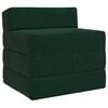 vidaXL Canap&eacute;-lit pliable Vert fonc&eacute; 200 x 70 x 15 cm Velours